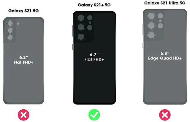 Alt view image 2 of 7 - Galaxy S21+ 5G (ONLY - Does NOT FIT Non-Plus Size or Ultra) Commuter Series Case - Does NOT FIT Non-Plus Size or Ultra - Black, Slim & Tough, Pocket-Friendly, with Port Protection