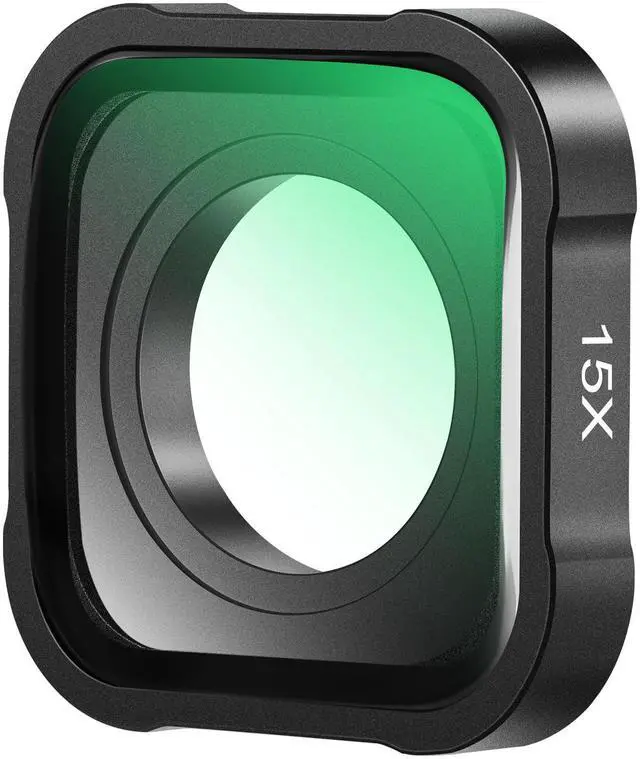Main image of 15X Magnification Lens 7-10cm Focal Distance for Macro Photography Close Up, Compatible with GoPro Hero 13 12 11 10 9 Action Camera, Not Waterproof, LS-31
