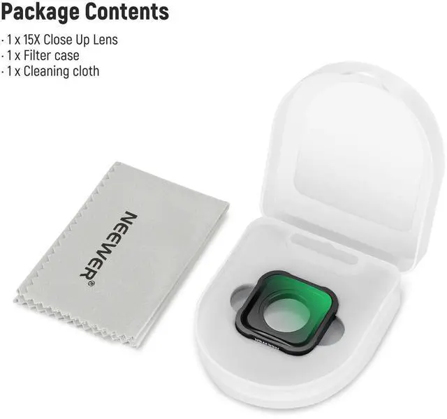 Alt view image 7 of 7 - 15X Magnification Lens 7-10cm Focal Distance for Macro Photography Close Up, Compatible with GoPro Hero 13 12 11 10 9 Action Camera, Not Waterproof, LS-31