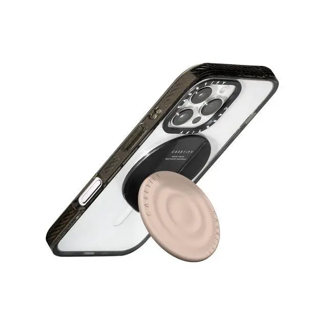 Alt view image 3 of 5 - Snappy Ripple Grip Stand Compatible with Magsafe - Oat