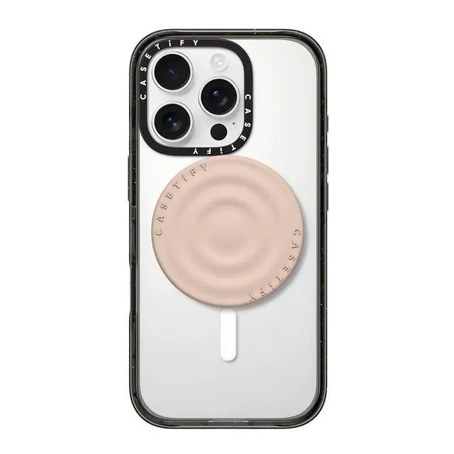 Alt view image 2 of 5 - Snappy Ripple Grip Stand Compatible with Magsafe - Oat