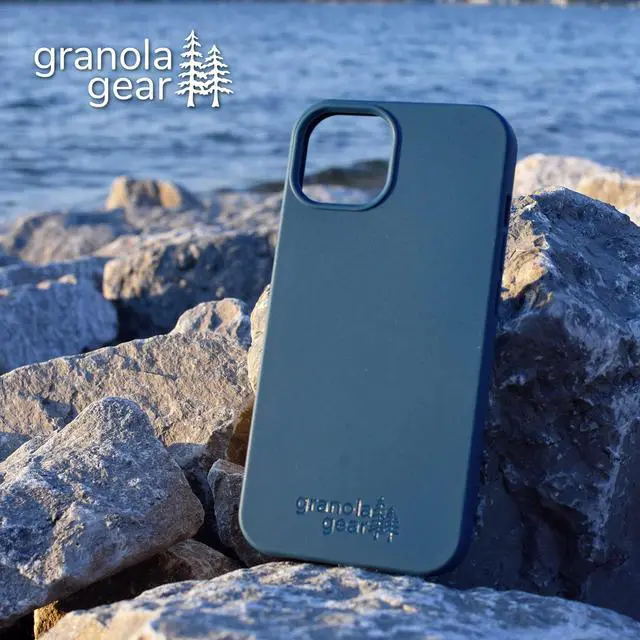 Alt view image 6 of 7 - Eco by - Eco-Friendly Phone Case for iPhone 15 - Biodegradable, Compostable, Plastic-Free, Made from Plants - Pacific Blue