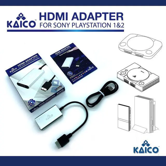 Alt view image 4 of 6 - PS1 HDMI / PS2 AV Cable Compatible with Sony PlayStation & PS2 Models - Switch Between RGB & Component - PS1 & PS2 to HDMI Converter for Any HD TV
