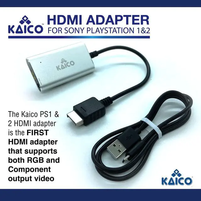 Alt view image 5 of 6 - PS1 HDMI / PS2 AV Cable Compatible with Sony PlayStation & PS2 Models - Switch Between RGB & Component - PS1 & PS2 to HDMI Converter for Any HD TV