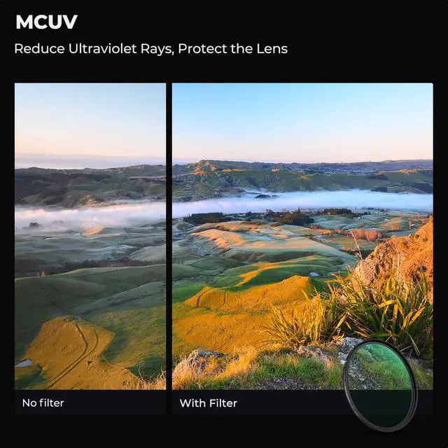 Alt view image 3 of 7 - 58mm UV/CPL/ND2-400 Lens Filters Kit (3 PCS)-18 Multi-Layer Coatings, UV + Polarizer + Variable ND Lens Filters Kit (1-9 Stops) + Cleaning Cloth+ Filter Pouch for Camera Lens (K-Series)