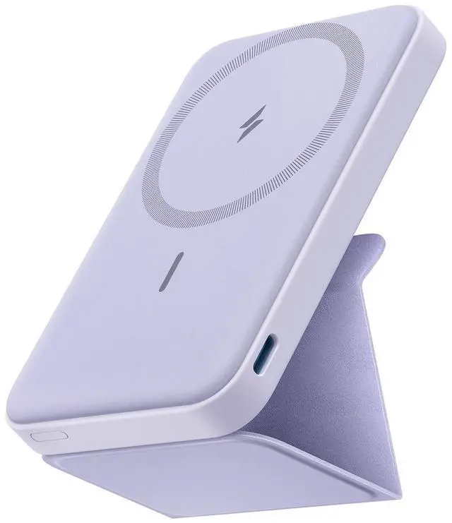 Main image of 622 Magnetic Battery (MagGo), 5,000mAh Foldable Magnetic Wireless Portable Charger with Stand and USB-C Port (On the Side), Magsafe-Compatible for iPhone 16/15/14/13 Series