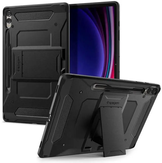 Main image of for Galaxy Tab S10+ Plus/S9+ Plus Case (2024/2023), Tough Armor Pro Protective Hard Shell with Kickstand and Built-in S Pen Holder, Drop-Proof Dual-Layer Protection, 12.4 Inch, Black