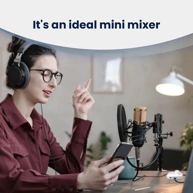 Alt view image 7 of 7 - JUST Mixer S Portable 3 Channels Stereo IN Mini Audio Mixer/2 Stereo Output/Battery/USB Power/3C Device