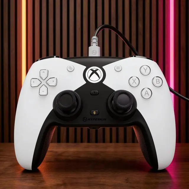 Alt view image 5 of 5 - The Competitor Wired Controller for XBOX Series X|S, XBOX One & PC with Hall Effect Joysticks & Impulse Triggers, Symmetrical Layout & Precision D-Pad - Officially Licensed XBOX - White