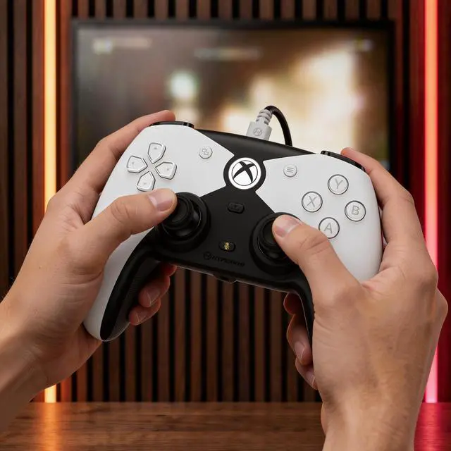 Alt view image 4 of 5 - The Competitor Wired Controller for XBOX Series X|S, XBOX One & PC with Hall Effect Joysticks & Impulse Triggers, Symmetrical Layout & Precision D-Pad - Officially Licensed XBOX - White