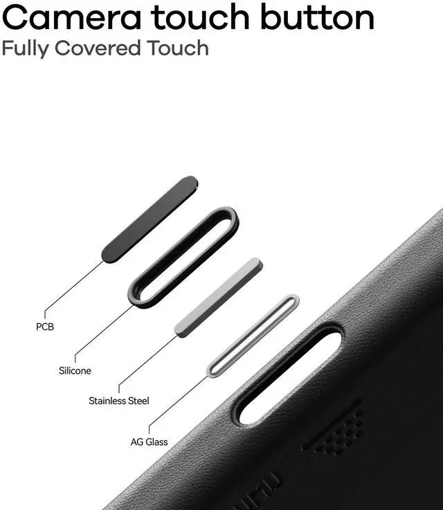 Alt view image 4 of 4 - A17 Vegan Leather iPhone 17 Case | Camera Control | Luxury Comfort | Compatible with MagSafe | Complete Wrap-Around - Black