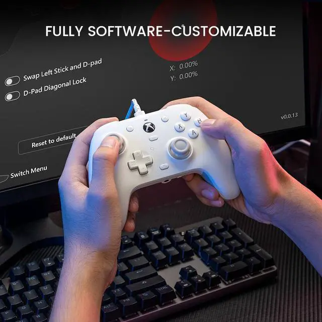 Alt view image 7 of 7 - G7 HE Wired XBOX Controller, Officially licensed Controller for XBOX Series X|S, XBOX One, Windows 10|11, PC, Video Game Controller with Hall Effect Sticks (White)