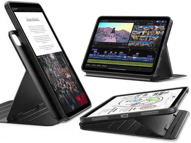 Main image of for iPad Air 11 Inch Case M4/M3/M2 (2026/2025/2024), iPad Air 5th/4th Gen Case (2022/2020) 10.9 Inch, Removable Magnetic Cover, Adjustable Portrait/Landscape Stand, 9 Standing Angles, Black