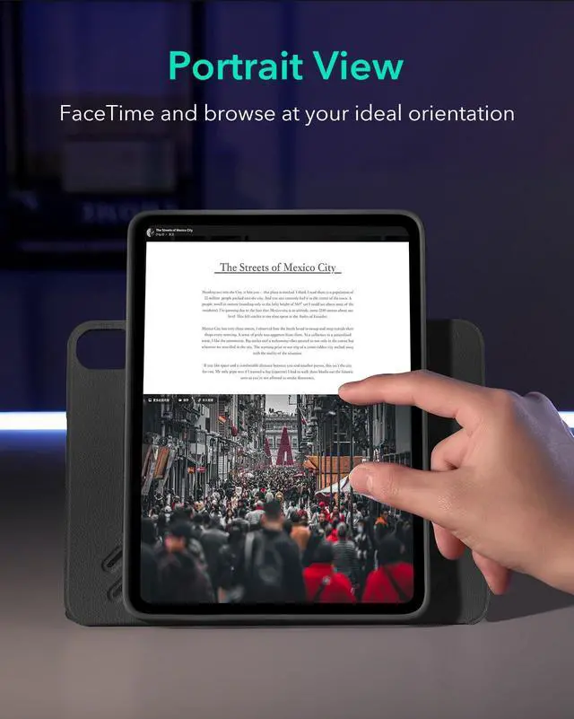 Alt view image 5 of 7 - for iPad Air 11 Inch Case M4/M3/M2 (2026/2025/2024), iPad Air 5th/4th Gen Case (2022/2020) 10.9 Inch, Removable Magnetic Cover, Adjustable Portrait/Landscape Stand, 9 Standing Angles, Black