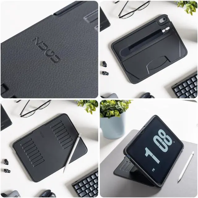Alt view image 4 of 7 - for iPad A16 11th Generation 11 Inch (2025), 10th Gen 10.9 Inch (2022) Magnetic Stand & Sleep/Wake Cover, Model #s A3354, A3355, A3356, A2696, A2757, A2777, Stealth Black
