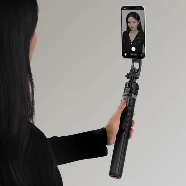 Alt view image 7 of 7 - TT23M 63" Magnetic Face Tracking Tripod for iPhone, 360° Smart Auto Face Tripod with Remote, Selfie Stick for MagSafe that Follows Your Movement for iPhone 17/16/15/14/13/Android/Camera/GoPro