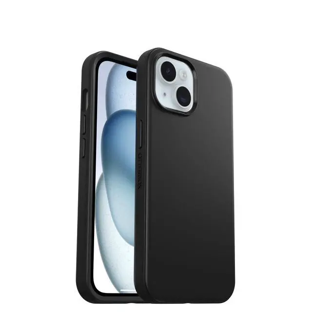 Alt view image 3 of 6 - iPhone 16e, 15, 14, & 13 Symmetry Series Case - Black, Snaps to MagSafe, Ultra-Sleek, Raised Edges Protect Camera & Screen