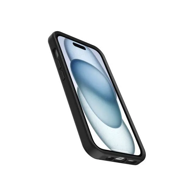 Alt view image 5 of 6 - iPhone 16e, 15, 14, & 13 Symmetry Series Case - Black, Snaps to MagSafe, Ultra-Sleek, Raised Edges Protect Camera & Screen
