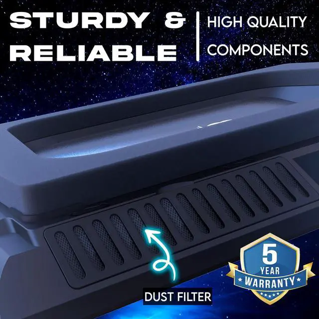Alt view image 6 of 6 - Everest Plus Laptop Cooling Pad -14-17.3 in - 2 Modes USB/DC - Powerful Turbo-Fan up to 6300 RPM Laptop Cooler - Sealed Foam for Maximum Performance