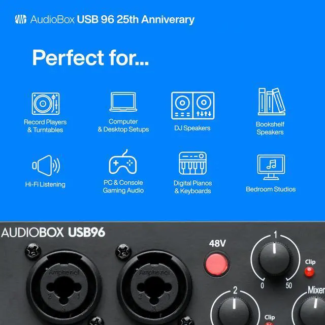 Alt view image 3 of 5 - AudioBox 96 25th Anniversary USB Audio Interface