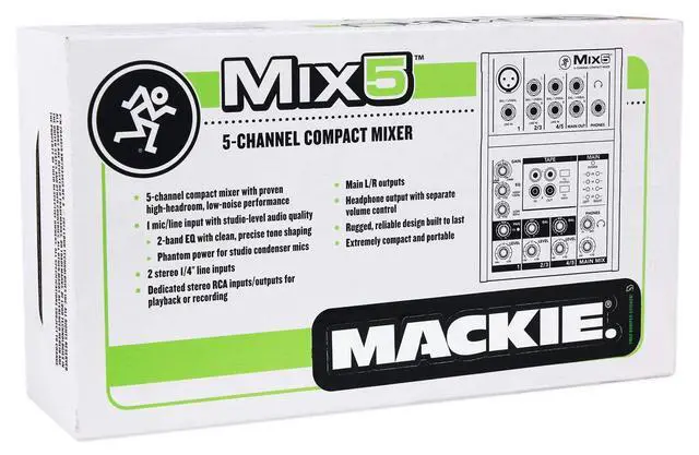 Alt view image 6 of 6 - Mix5 5-Channel Compact Mixer, Black