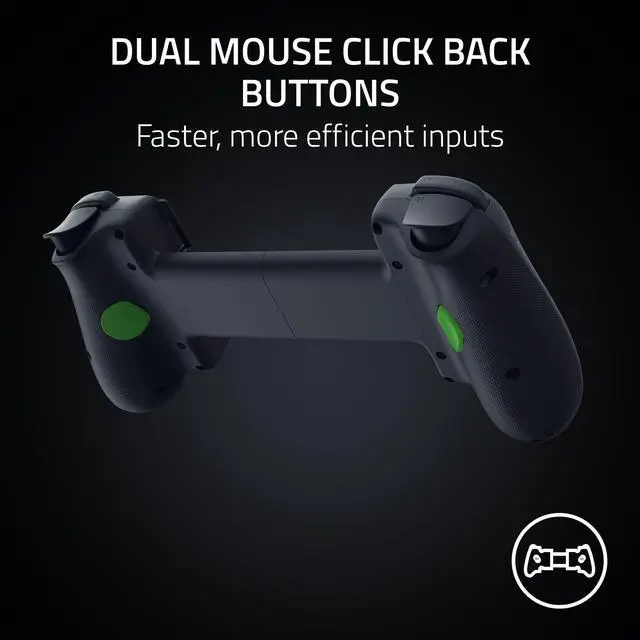 Alt view image 3 of 7 - Kishi V3 Gaming Controller for iPhone 15, 16, 17 Series & Android: Full Sized TMR Thumbsticks - Dual Back Buttons - Fits Most Phone Cases - PC Remote Play - USB-C Gamepad Connection - Black