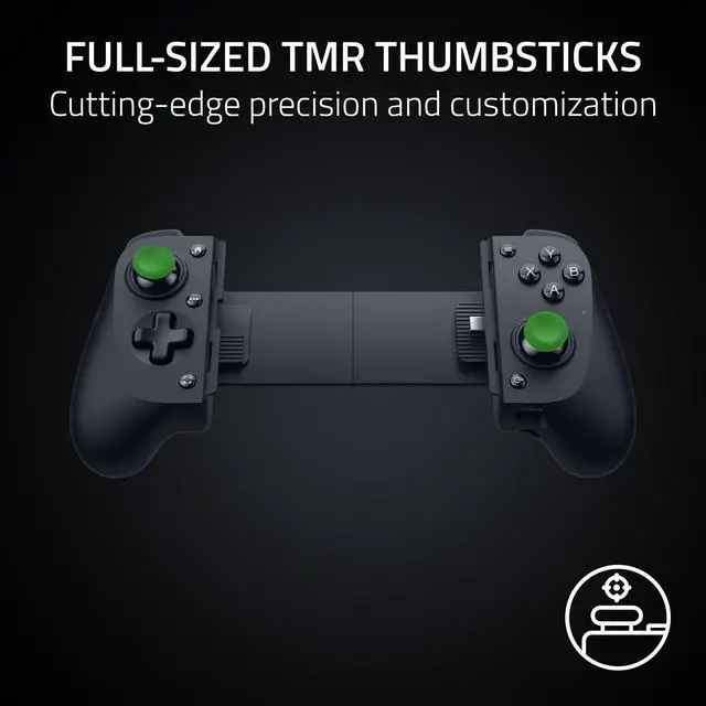 Alt view image 4 of 7 - Kishi V3 Gaming Controller for iPhone 15, 16, 17 Series & Android: Full Sized TMR Thumbsticks - Dual Back Buttons - Fits Most Phone Cases - PC Remote Play - USB-C Gamepad Connection - Black