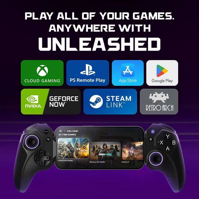 Alt view image 6 of 7 - Vagabond Mobile Gaming Controller, Made for iPhone, USB-C, Android