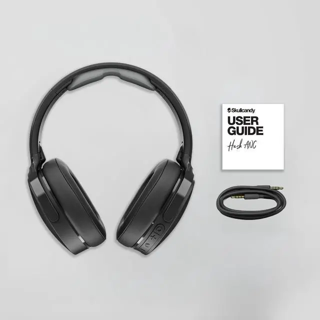 Alt view image 6 of 7 - Hesh ANC Noise Cancelling Wireless Headphones - True Black | Bluetooth, Noise Cancellation, Over-Ear Fit, 22 Hours Battery, Foldable, Lightweight Design, Microphone, Studying, Travel