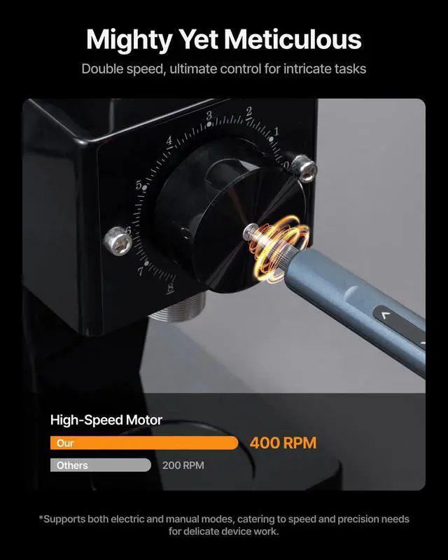 Alt view image 2 of 7 - Mini Electric Screwdriver, 52-in-1 Precision Screwdriver Set Electric 400RPM 5 Torque Settings, 48 Drill Bits, Pry Bar, Led, Tweezers, Electric Precision Screwdriver Kit for Pc Building
