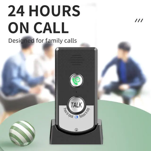 Alt view image 3 of 5 - 2 Pack Intercoms Wireless for Home Voice Bidirectional Caller Home Ultra Long Distance Portable Wireless Voice Interphone Elderly Caller Room to Room Communication