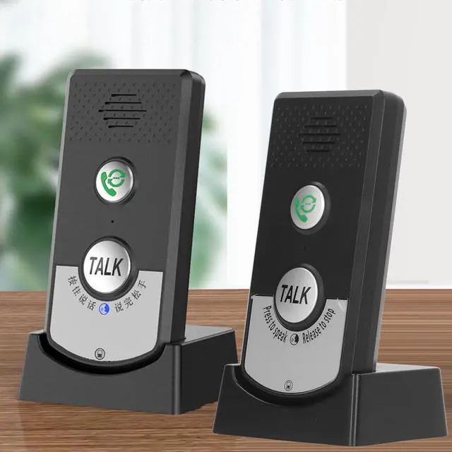 Alt view image 2 of 7 - 2 Way Voice Intercom Super Wireless Intercomunicador Rainproof Intercom Doorbell System Unit,1000 m Long Range Door Intercoms System Portable Wireless Voice Interphone Elderly