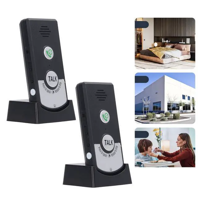 Alt view image 3 of 7 - 2 Way Voice Intercom Super Wireless Intercomunicador Rainproof Intercom Doorbell System Unit,1000 m Long Range Door Intercoms System Portable Wireless Voice Interphone Elderly