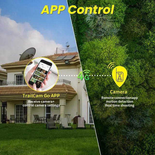 Alt view image 3 of 7 - Cellular Trail Camera 4G LTE Free Photo Transfer to App (No Subscription)1296P HD Video, 60MP, Low-Glow IR Night Vision, Fast Trigger, Long Battery Life, 32GB SD for Wildlife & Property Security