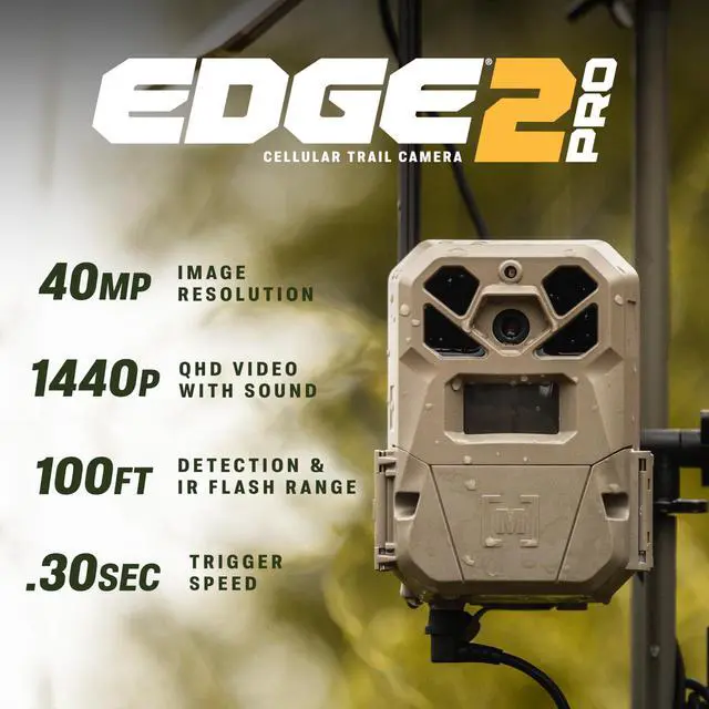 Alt view image 2 of 7 - Edge 2 Pro Cellular Trail Camera - 40MP, No-Glow Flash