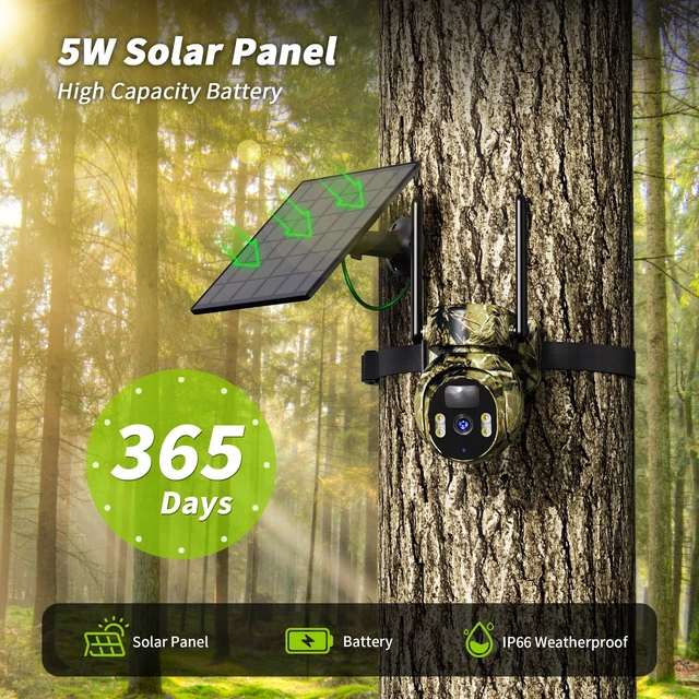 Alt view image 2 of 7 - LIWAN Cellular Trail Camera, No WiFi Needed, Solar Powered | 4G LTE Game Camera Wireless Outdoor, 2K Color Night Vision, 360° Live View, PIR Motion Detection, 1-Pack