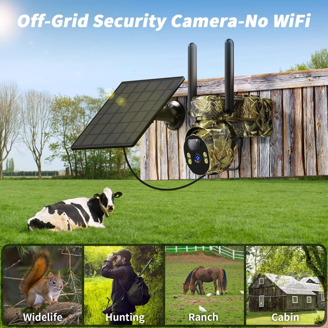 Alt view image 7 of 7 - LIWAN Cellular Trail Camera, No WiFi Needed, Solar Powered | 4G LTE Game Camera Wireless Outdoor, 2K Color Night Vision, 360° Live View, PIR Motion Detection, 1-Pack