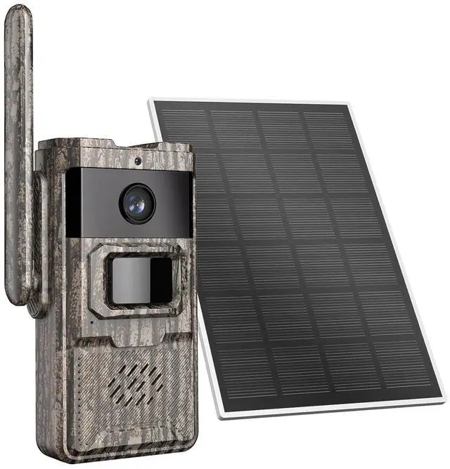 Main image of 4G LTE Cellular Trail Cameras Unlimited Data Plan Solar Trail Cameras Built in SIM Card Game Camera IP65 Waterproof Security Camera with 2K Live Video, No Glow Night Vision