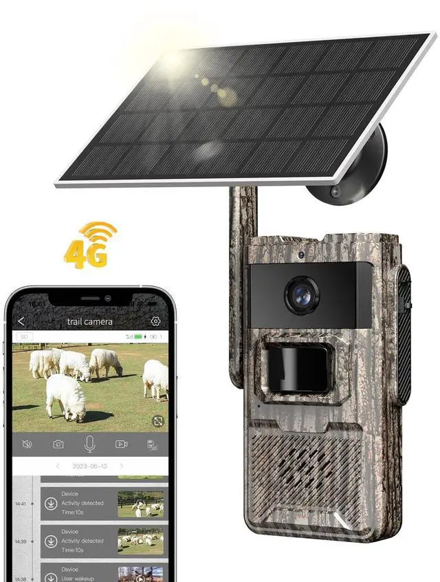 Main image of Trail Camera, Cellular Trail Cameras with Built in SIM Card Unlimited Data Plan 2K Live Video Game Camera Trail Cameras with Night Vision Motion Activated Waterproof IP66 Deer Camera