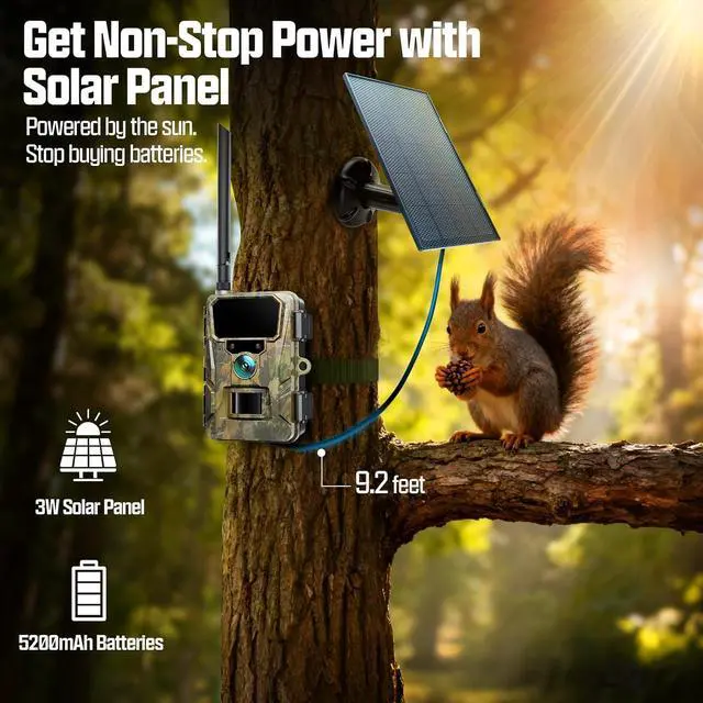Alt view image 3 of 7 - Trail Camera with SIM Card, 4G LTE Cellular Trail Camera