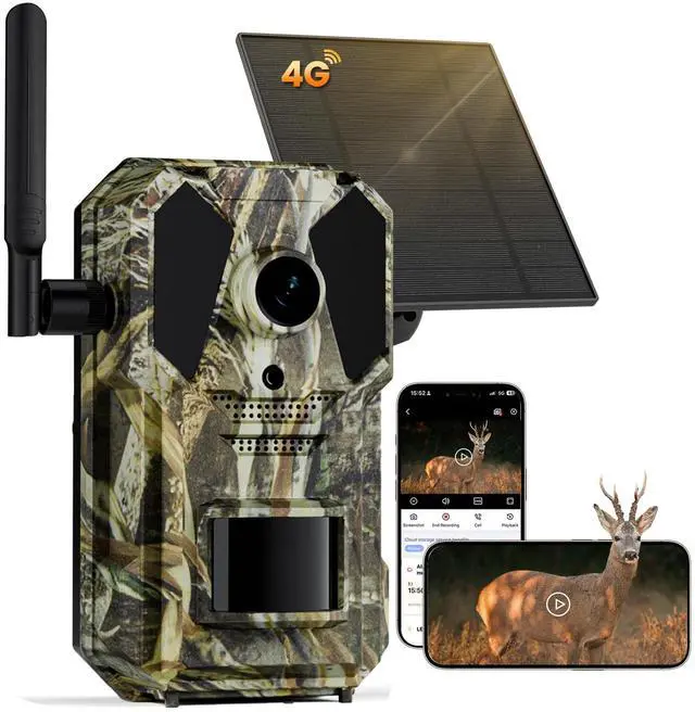 Main image of Trail Camera, 4G Cellular Dual Lens Trail Cameras 2.7K, 0.2s Fast Trigger Speed, Game Camera with Full Color Night Vision, No Glow IR, Motion Detection, No WiFi Needed, IP 65 Waterproof