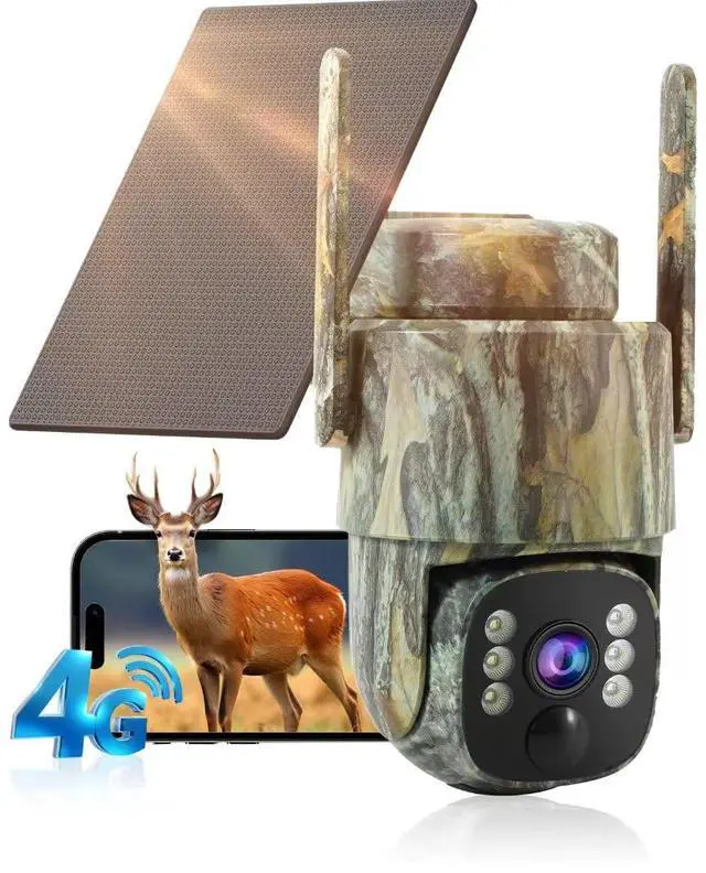 Main image of 4G LTE Cellular Trail Camera, Solar Powered, Built-in SIM, No WiFi