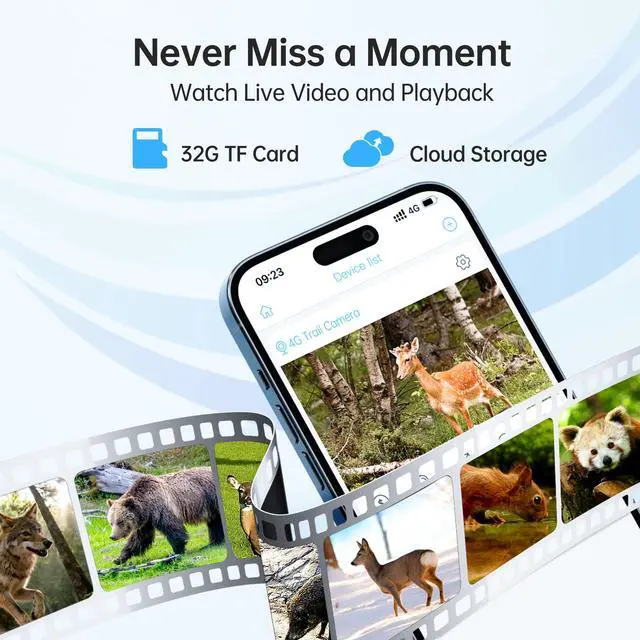 Alt view image 7 of 7 - 2K Cellular Trail Camera, 4G LTE Solar Wildlife Camera No WiFi Needed, 0.2s Trigger, No-Glow Night Vision, Pre-Installed IoT SIM & 32GB SD Card for Farm and Remote Property