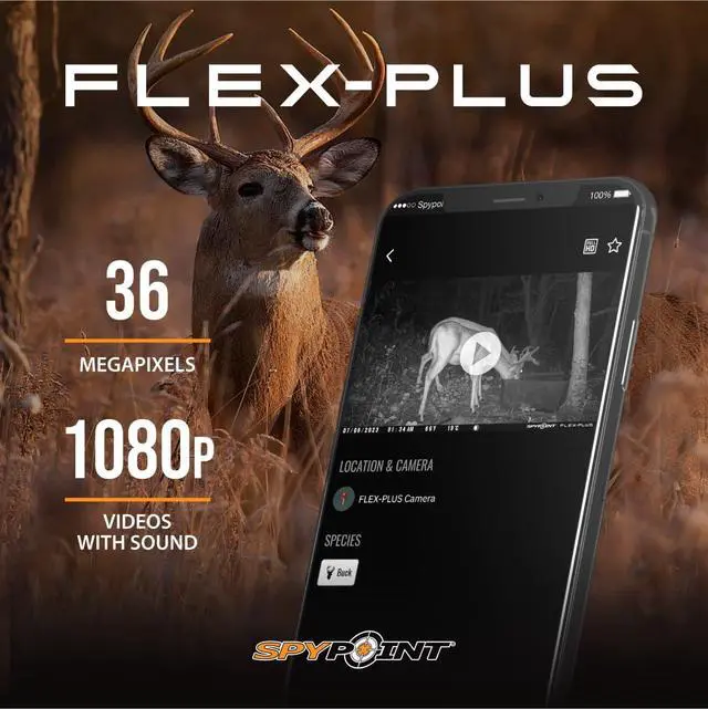 Alt view image 6 of 7 - Flex-Plus Cellular Trail Camera, 36MP Photos and 1080p Videos w/Sound, Double The Battery Capacity, GPS-Enabled, Dual-SIM LTE Connectivity, 100' Flash & Detection Range, 4 Capture Modes