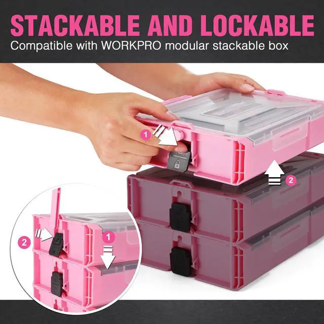 Alt view image 7 of 7 - Pink Power Drill Bit Set for Women, 8V Electric Drill Driver Set