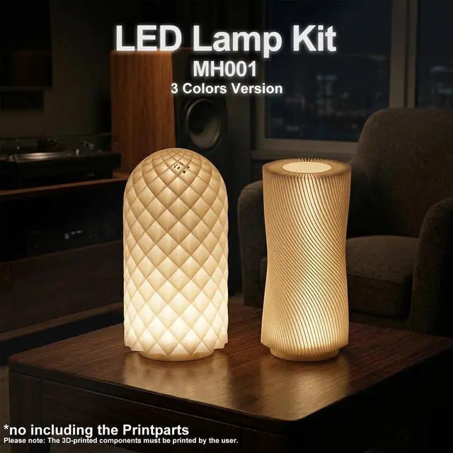 Alt view image 2 of 6 - LED Lamp Kit 001 for Bambu Lab MH001, 3D Printer Light Kit, MakerWorld DIY Hardware Lamp Kit,Round Light for 3D Printing USB 5V LED Kit 001 with Power-Off Memory Dimmable 3 Color