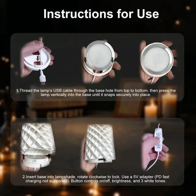 Alt view image 6 of 6 - LED Lamp Kit 001 for Bambu Lab MH001, 3D Printer Light Kit, MakerWorld DIY Hardware Lamp Kit,Round Light for 3D Printing USB 5V LED Kit 001 with Power-Off Memory Dimmable 3 Color
