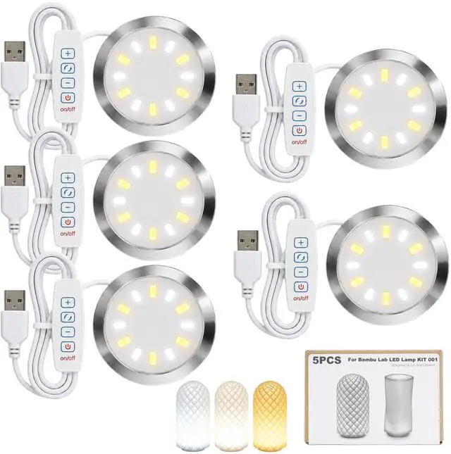 Main image of LED Lamp Kit for Bambu Lab, LED Lamp Kit 001 for Bambu Lamp Kit 3D Printer LED Lights Makerworld Model Light 5 Volt Led Project Light Craft DIY Accessories