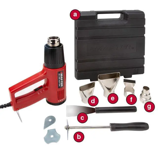 Alt view image 7 of 7 - EC-200K Variable Temperature Heat Gun Kit, Heat Gun for Wire Connectors, Heat Gun Kit for Paint Stripping, 120V, 10 Amps, 1200W - USA Company