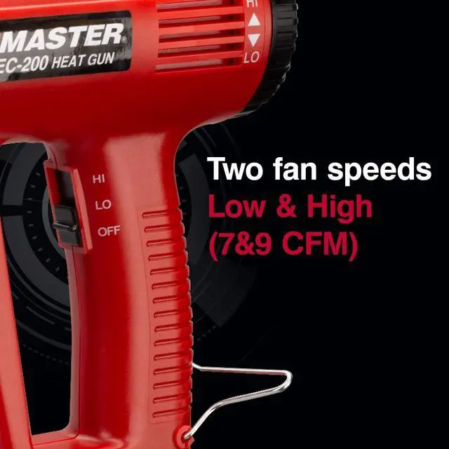 Alt view image 2 of 7 - EC-200 Variable Temperature Heat Gun, Hot Air Gun, 120V, 10 Amps, 1200W, for shrink wrap, wire connectors, shrink tubing, crafts, stripping paint